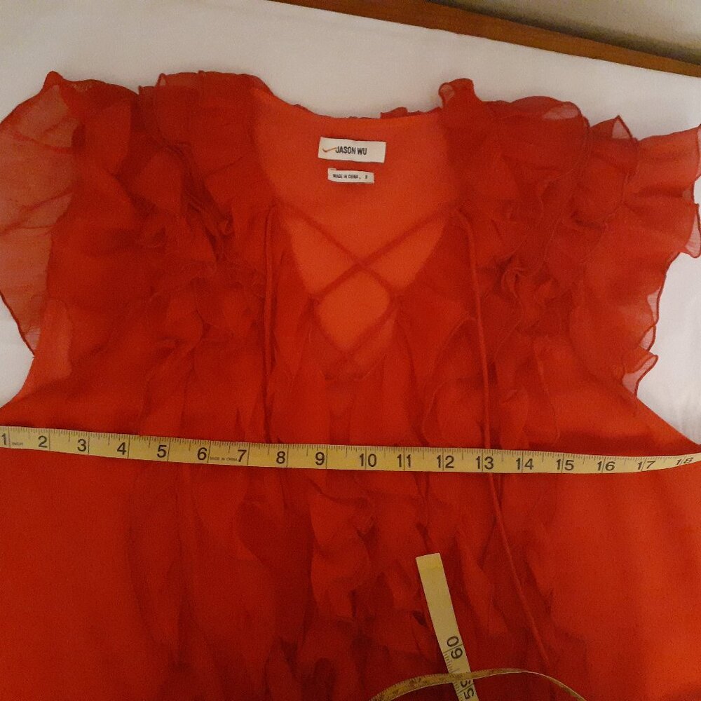 Jason Wu Ruffle Front Blouse - Picture 7 of 9
